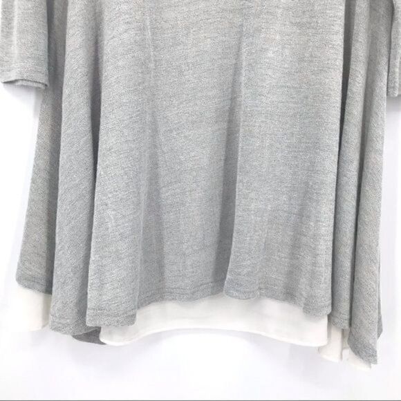 Umgee grey asymmetrical layered hem soft tunic top grey women medium - Picture 8 of 9